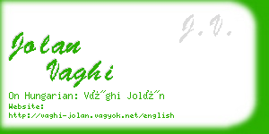 jolan vaghi business card